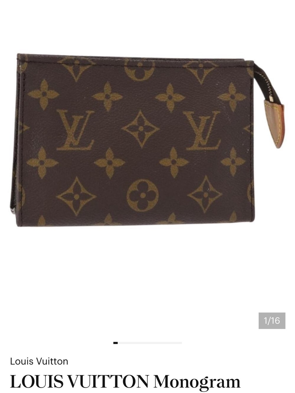 Louis Vuitton Monogram Canvas Wallet in Brown and Gold